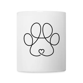 PAW DOG PUPPY PET LOVE HEART CONNECTION - Mug - white - Front