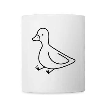 ENTE ENTLEIN KÜKEN GANS VOGEL TIER FLUG FEDER JUNG - Tasse - Weiß - Vorne