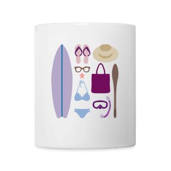 Sommer Sonne Strand - Tasse - Weiß - Vorne