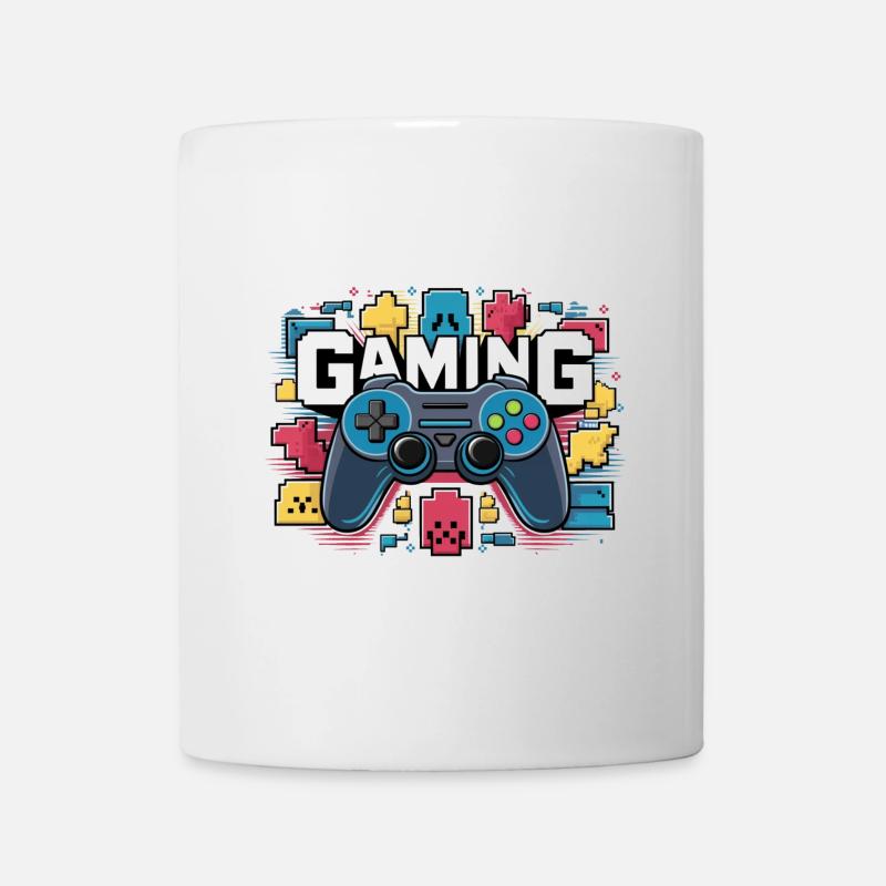 Jeux - Manettes - Mug blanc - blanc