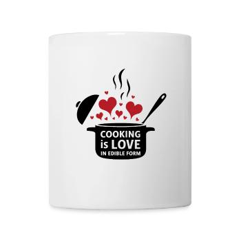 Kochen ist Liebe in essbarer Form. - Tasse - Weiß - Vorne