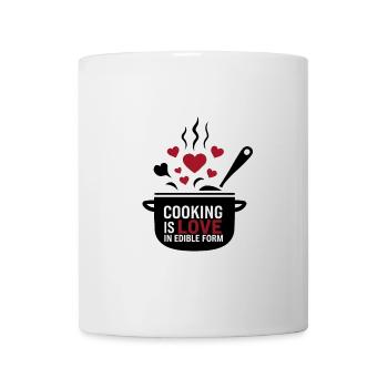 Kochen ist Liebe in essbarer Form. - Tasse - Weiß - Vorne