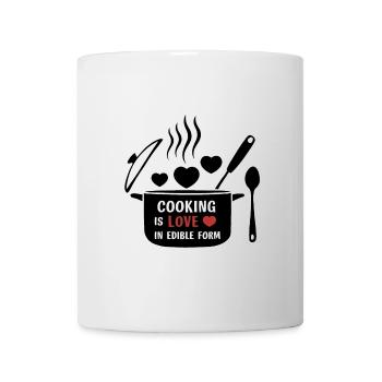Kochen ist Liebe in essbarer Form. - Tasse - Weiß - Vorne