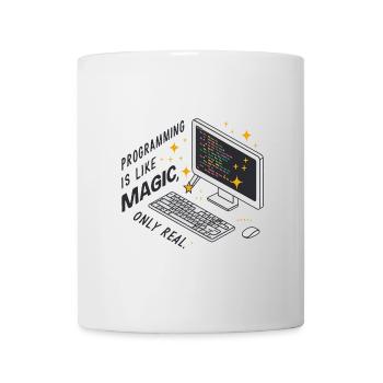 La programmation est comme de la magie, mais réelle. - Mug blanc - blanc - Devant
