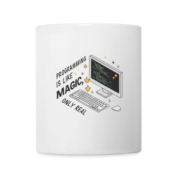 La programmation est comme de la magie, mais réelle. - Mug blanc - blanc - Devant