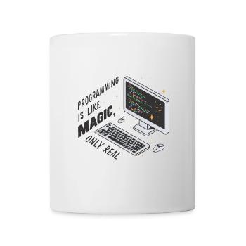La programmation est comme de la magie, mais réelle. - Mug blanc - blanc - Devant