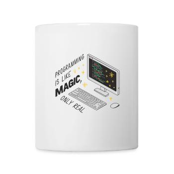 La programmation est comme de la magie, mais réelle. - Mug blanc - blanc - Devant
