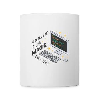 La programmation est comme de la magie, mais réelle. - Mug blanc - blanc - Devant