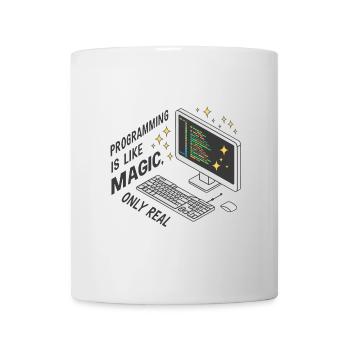 La programmation est comme de la magie, mais réelle. - Mug blanc - blanc - Devant