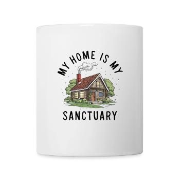 My home is my refuge. - Mug - white - Front