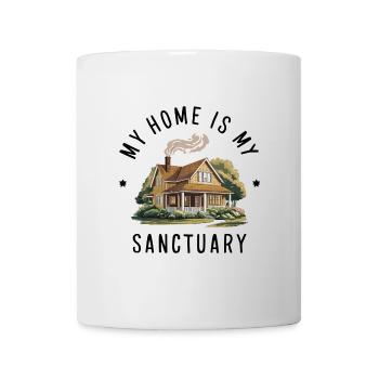 My home is my refuge. - Mug - white - Front