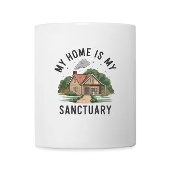 My home is my refuge. - Mug - white - Front