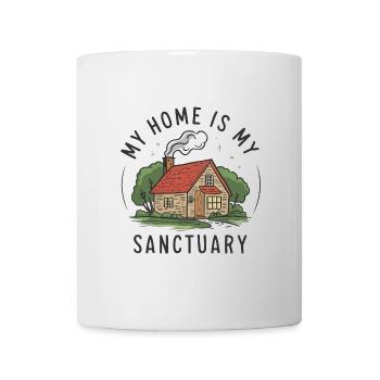 My home is my refuge. - Mug - white - Front
