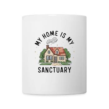 My home is my refuge. - Mug - white - Front