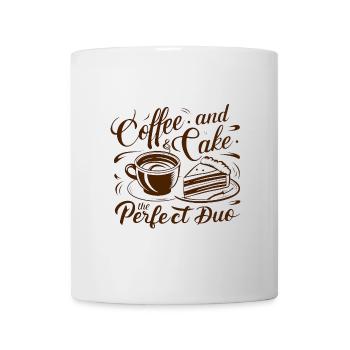 Coffee and cake – the perfect duo. - Mug - white - Front
