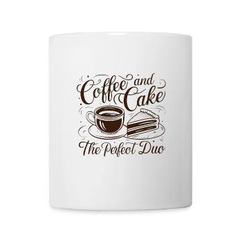 Coffee and cake – the perfect duo. - Mug - white - Front