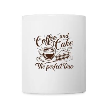 Coffee and cake – the perfect duo. - Mug - white - Front