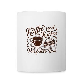 Café et gâteau – le duo parfait. - Mug blanc - blanc - Devant