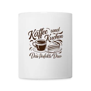 Coffee and cake – the perfect duo. - Mug - white - Front