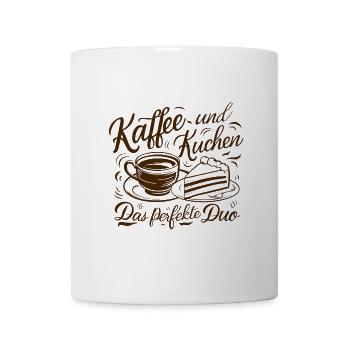 Coffee and cake – the perfect duo. - Mug - white - Front