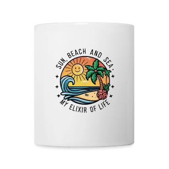 Le soleil, la plage et la mer - mon élixir de vie - Mug blanc - blanc - Devant