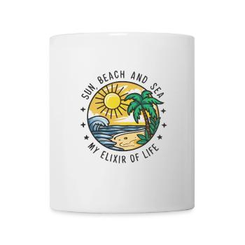 Le soleil, la plage et la mer - mon élixir de vie - Mug blanc - blanc - Devant