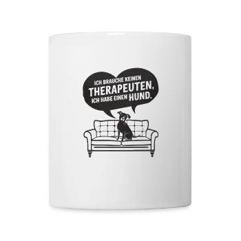 Je n’ai pas besoin d’un thérapeute, j’ai un chien - Mug blanc - blanc - Devant