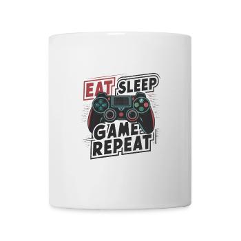 Eat, Sleep, Game, Repeat - Tasse - Weiß - Vorne