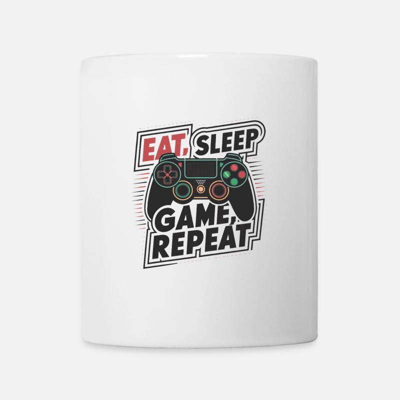 Eat, Sleep, Game, Repeat - Tasse - Weiß