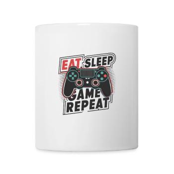 Eat, Sleep, Game, Repeat - Tasse - Weiß - Vorne