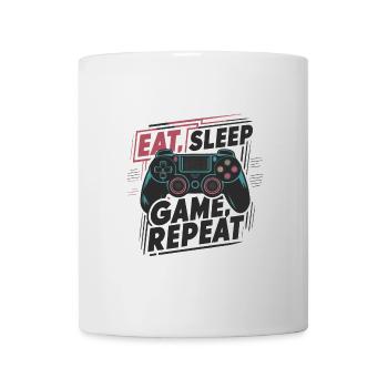 Eat, Sleep, Game, Repeat - Tasse - Weiß - Vorne