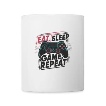 Eat, Sleep, Game, Repeat - Tasse - Weiß - Vorne