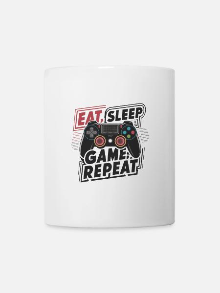 Eat, Sleep, Game, Repeat - Tasse - Weiß