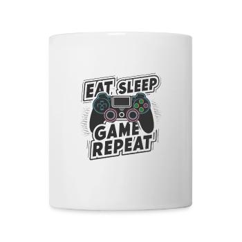 Eat, Sleep, Game, Repeat - Tasse - Weiß - Vorne
