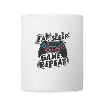 Eat, Sleep, Game, Repeat - Tasse - Weiß - Vorne