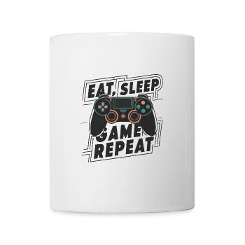 Eat, Sleep, Game, Repeat - Tasse - Weiß - Vorne