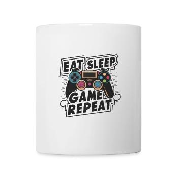 Eat, Sleep, Game, Repeat - Tasse - Weiß - Vorne