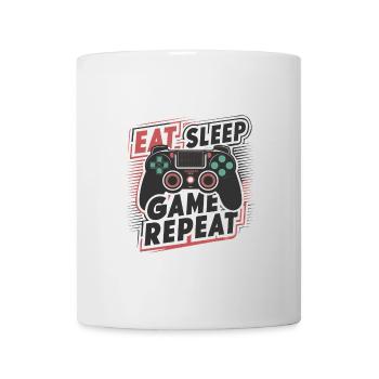 Eat, Sleep, Game, Repeat - Tasse - Weiß - Vorne