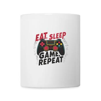 Eat, Sleep, Game, Repeat - Tasse - Weiß - Vorne