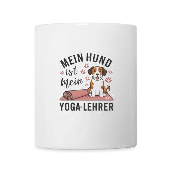 Mein Hund ist mein Yoga-Lehrer - Tasse - Weiß - Vorne