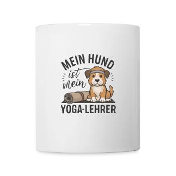 Mein Hund ist mein Yoga-Lehrer - Tasse - Weiß - Vorne