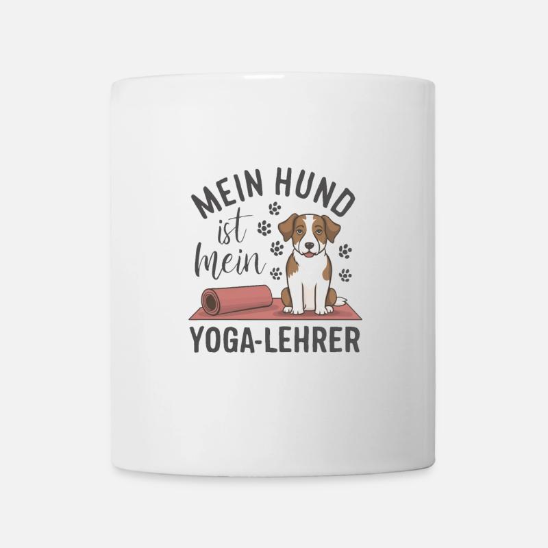 Mon chien est mon prof de yoga - Mug blanc - blanc
