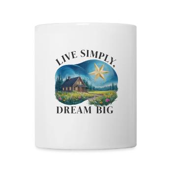 Vivre simplement, rêver grand - Mug blanc - blanc - Devant