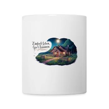 Vivre simplement, rêver grand - Mug blanc - blanc - Devant