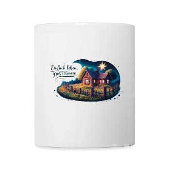 Vivre simplement, rêver grand - Mug blanc - blanc - Devant