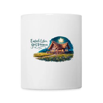 Vivre simplement, rêver grand - Mug blanc - blanc - Devant
