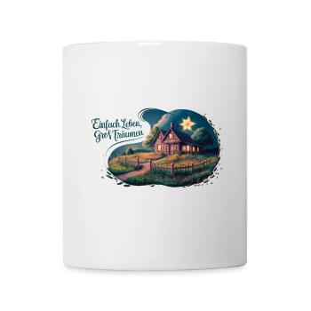Vivre simplement, rêver grand - Mug blanc - blanc - Devant