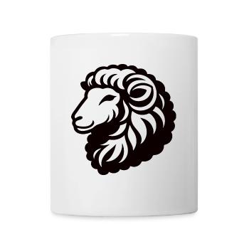 Motif élégant de tête de mouton pour les fans de moutons - Mug blanc - blanc - Devant