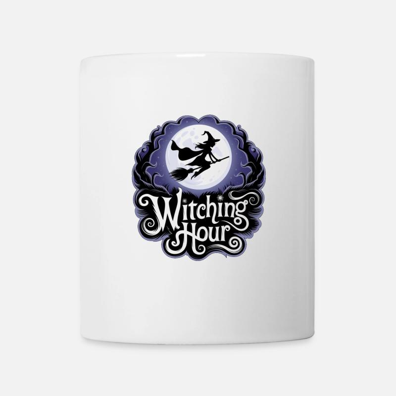 Sorcière à la pleine lune – L’heure des sorcières - Mug blanc - blanc