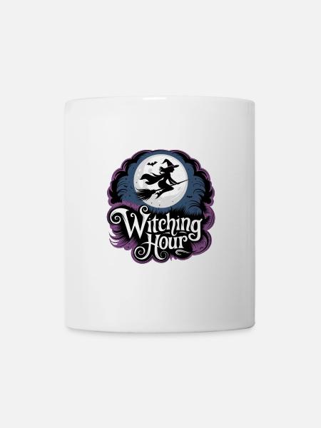 Hexe bei Vollmond – Witching Hour - Tasse - Weiß